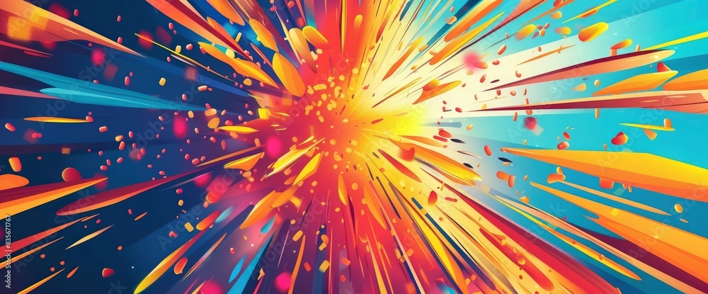 Dynamic Abstract Motion, Cartoon Style, Background Dynamic Abstract Motion, Cartoon Style, Background