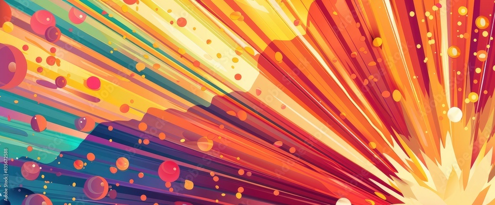 Dynamic Energy Elements, Cartoon Style, Background Dynamic Energy Elements, Cartoon Style, Background