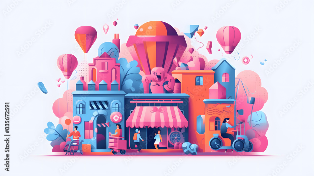 Create and Sell Digital Products illustration vector Create and Sell Digital Products illustration vector