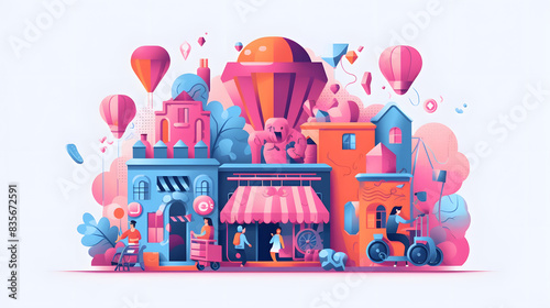 Create and Sell Digital Products illustration vector