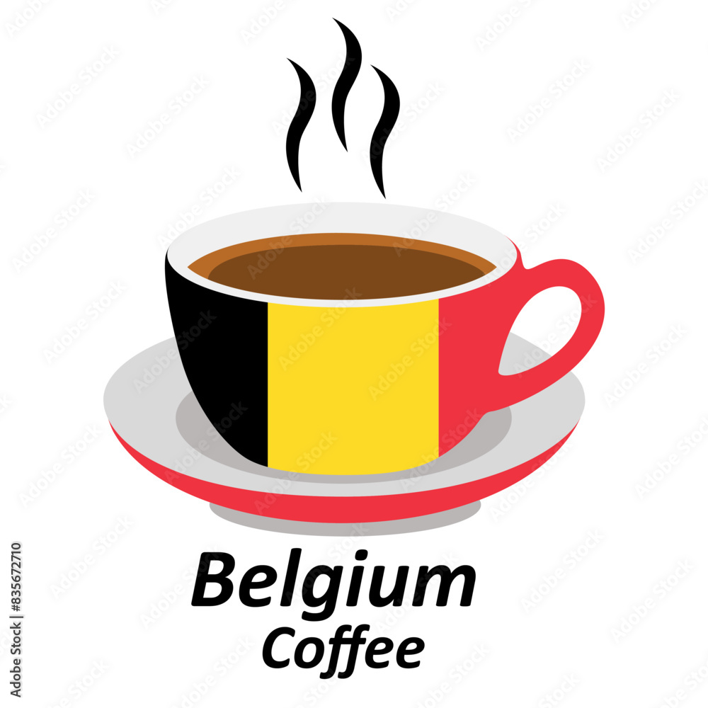 belgiumcoffee cup logo design vector illustration belgiumcoffee cup logo design vector illustration