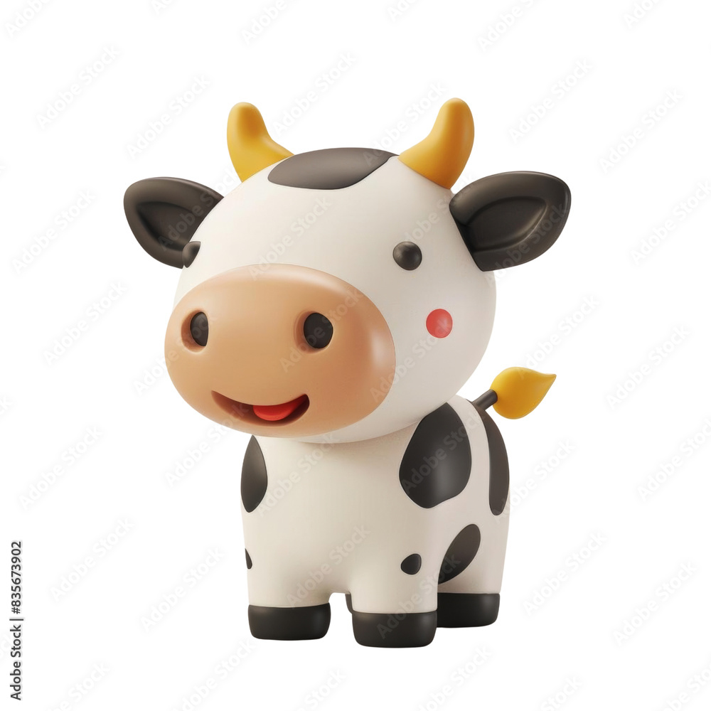 3D rendering of a cute cow 3D rendering of a cute cow
