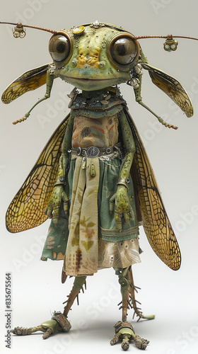 fantasy image of a female grasshopper
