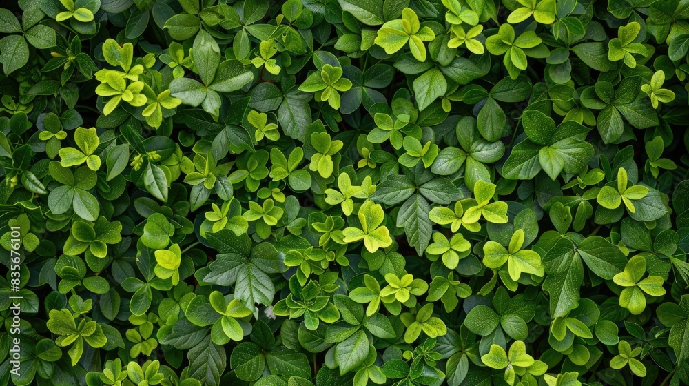 Texture of green foliage leaves palette Texture of green foliage leaves palette