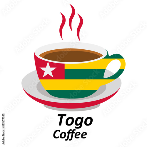 togo coffee cup logo design vector illustration