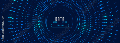 futuristic techno data visualization background design