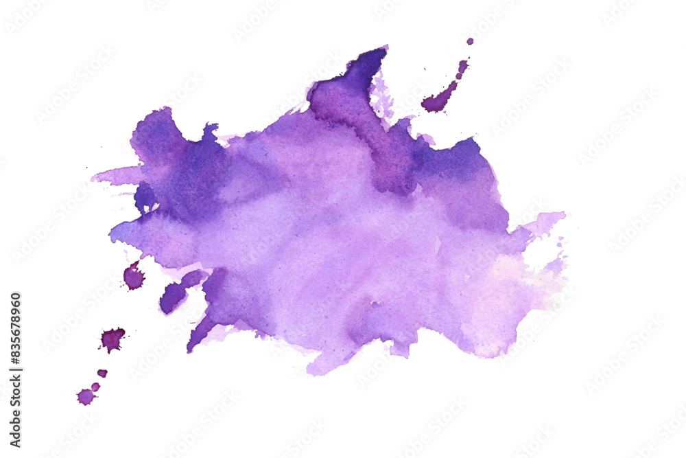 artistic purple watercolor ink splatter abstract background design