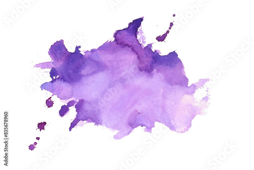 artistic purple watercolor ink splatter abstract background design