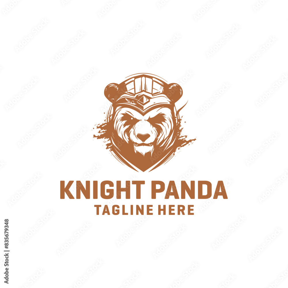 Knight panda logo vector illustration Knight panda logo vector illustration