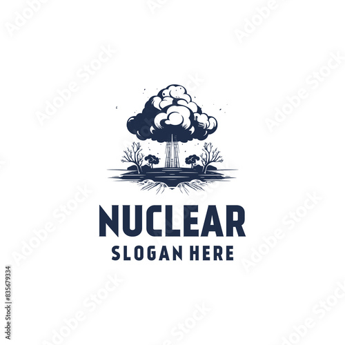 Nuclear technology logo vector illustration