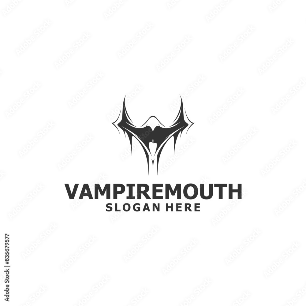Vampire mouth logo vector illustration Vampire mouth logo vector illustration
