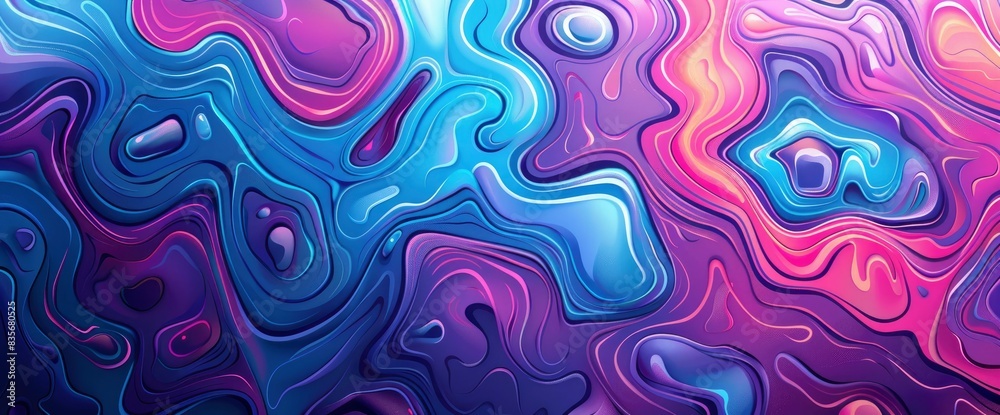 Serene Abstract Energy Patterns, Cartoon Style, Background Serene Abstract Energy Patterns, Cartoon Style, Background