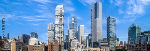 Photography Toronto financial district skyline panorama with luxury condos and financial offices