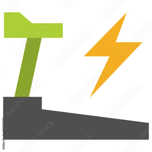 treadmill flat icon