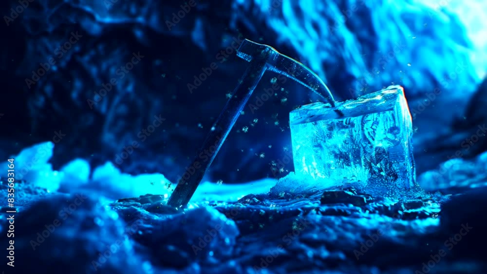 Glacial Strike: Carving through Ice with the Icy Pickaxe