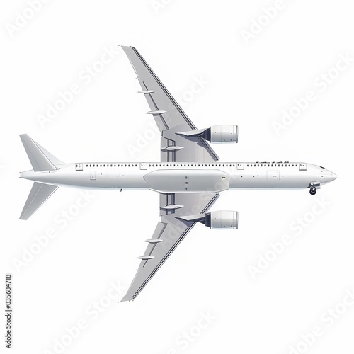 Wallpaper Mural Commercial aircraft Isolated on a white background
 Torontodigital.ca