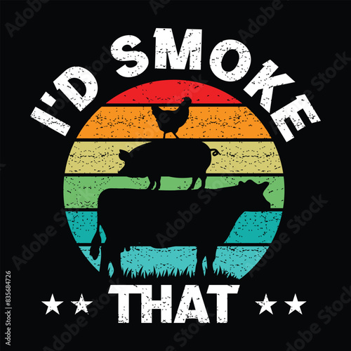 I'D Smoke That Design Vector Illustration Clipart Eps