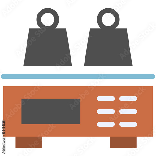weighing machine flat icon