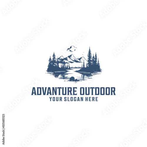 Adventure outdoor logo vector illustration
