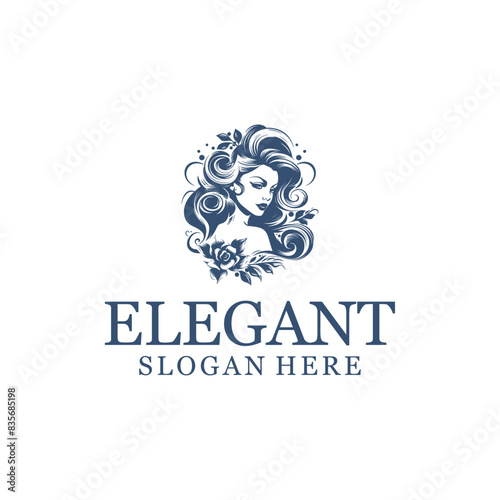 Elegant man and woman logo vector illustration © Wagiman Studio