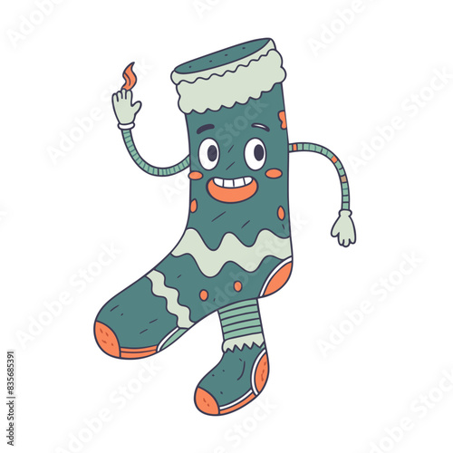 Animated sock  cartoon style