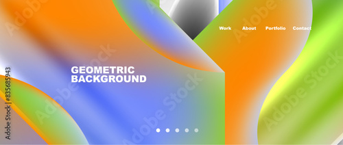 Colorful gradients with abstract geometric shapes. Vector Illustration For Wallpaper, Banner, Background, Card, Book Illustration, landing page