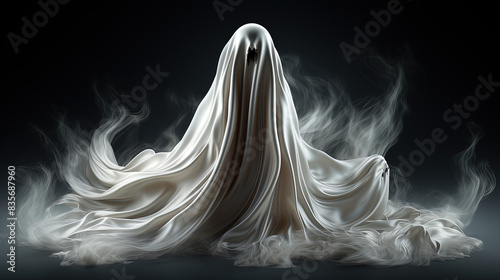 Halloween s Ghost Dark Drawing Smoky or Foggy Background