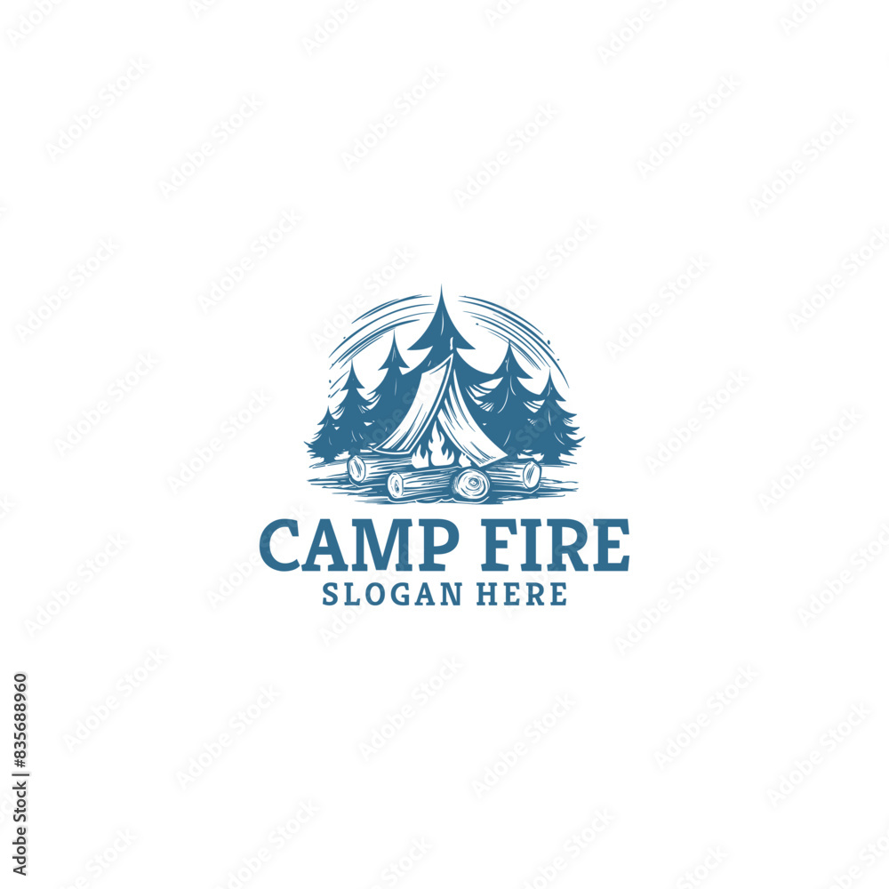 Camp fire logo vector illustration Camp fire logo vector illustration