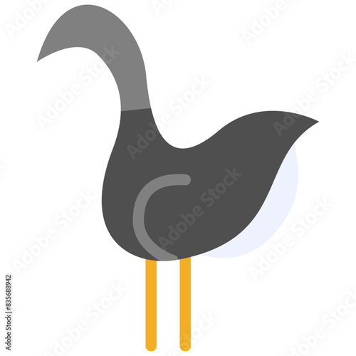 ostrich flat icon