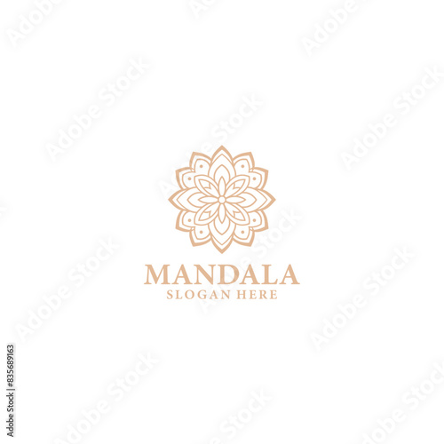 Mandala emblem logo vector illustration
