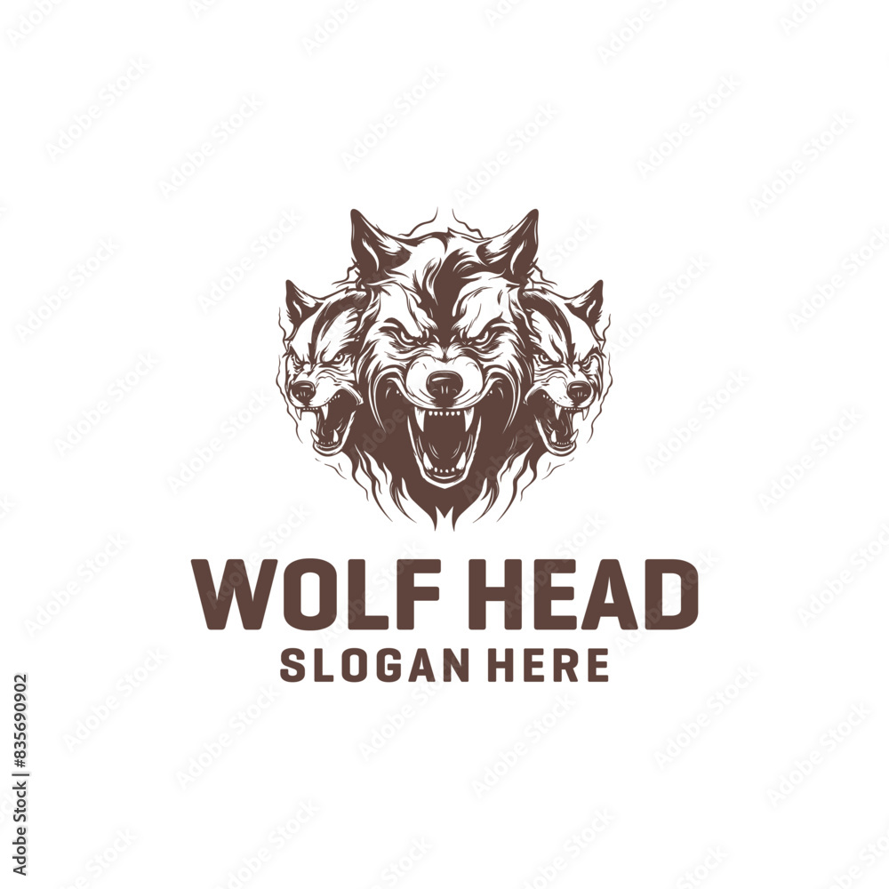 Wolf head logo vector illustration Wolf head logo vector illustration