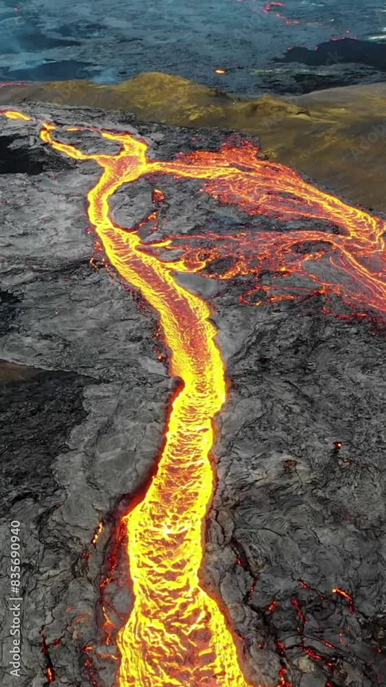 Aerial view of beautiful Iceland landscape