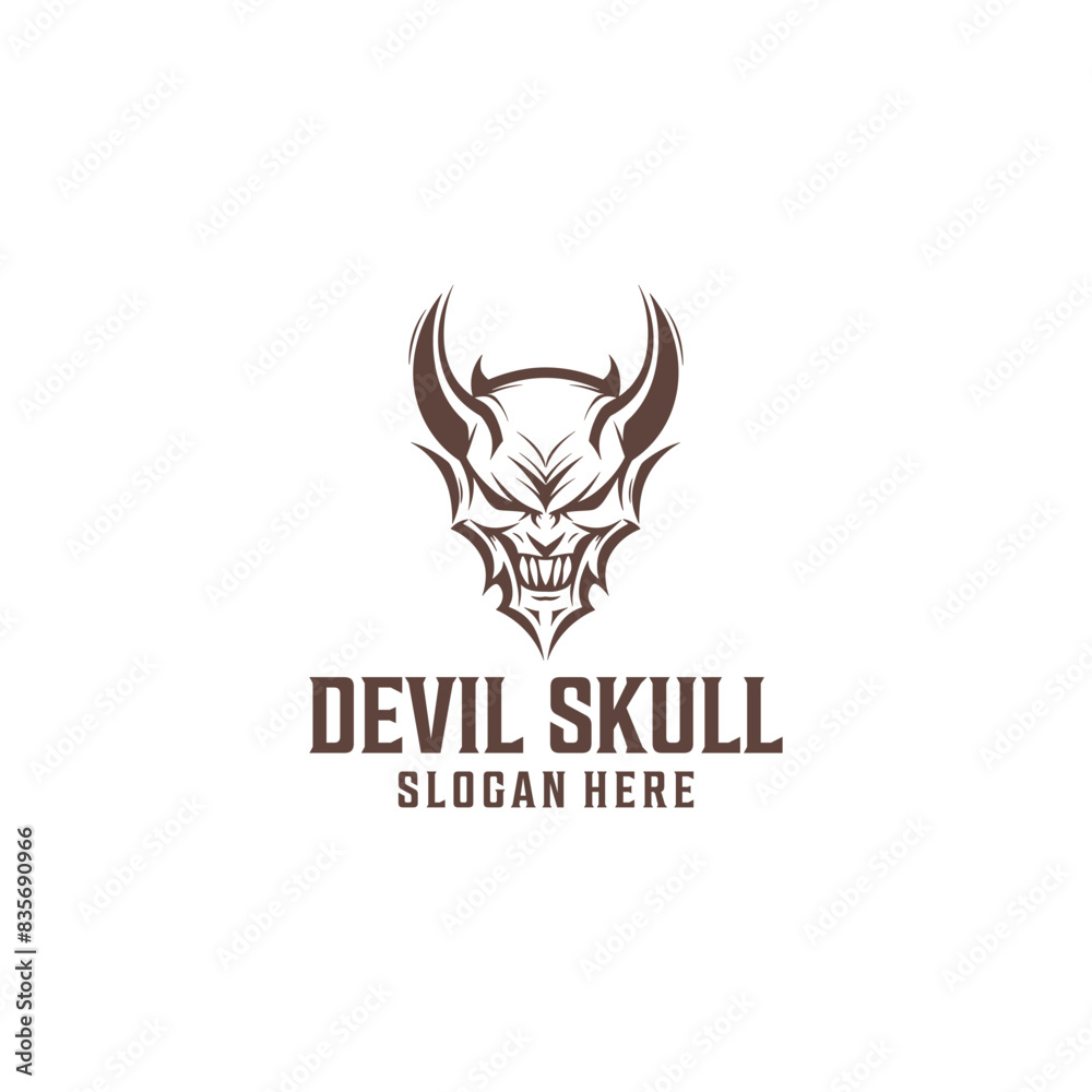 Skull devil logo vector illustration Skull devil logo vector illustration