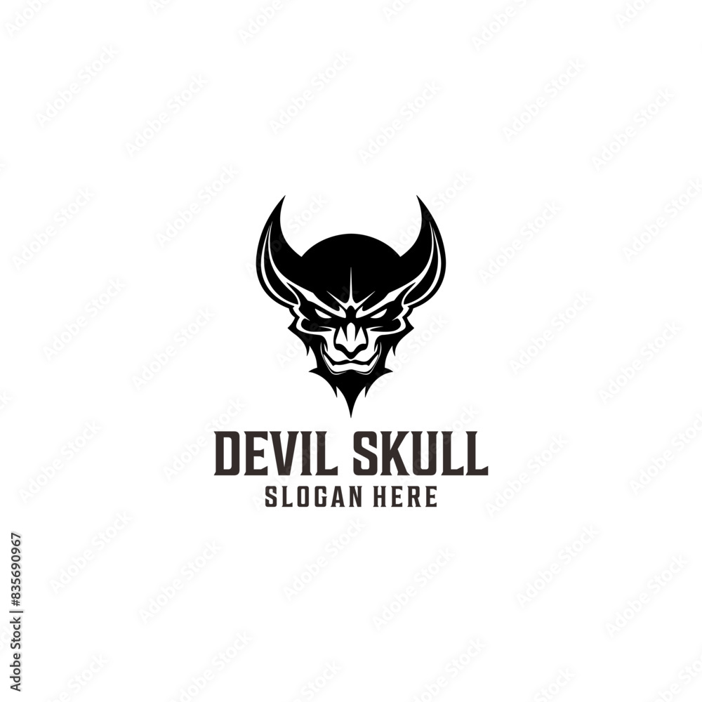 Skull devil logo vector illustration Skull devil logo vector illustration
