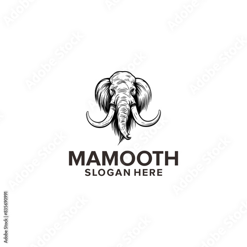 Mamooth vintage logo vector illustration