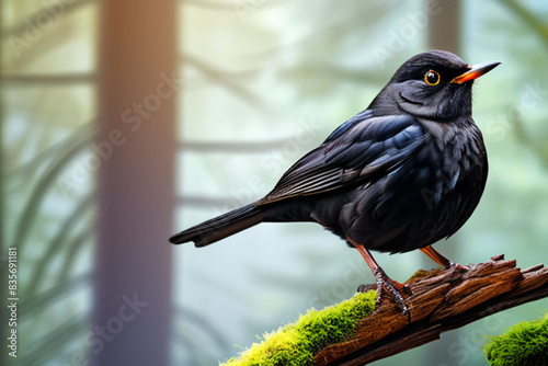 blackbird on a branch