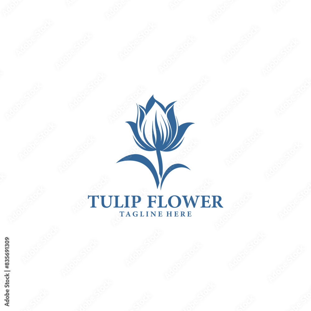 Tulip flower logo vector illustration Tulip flower logo vector illustration