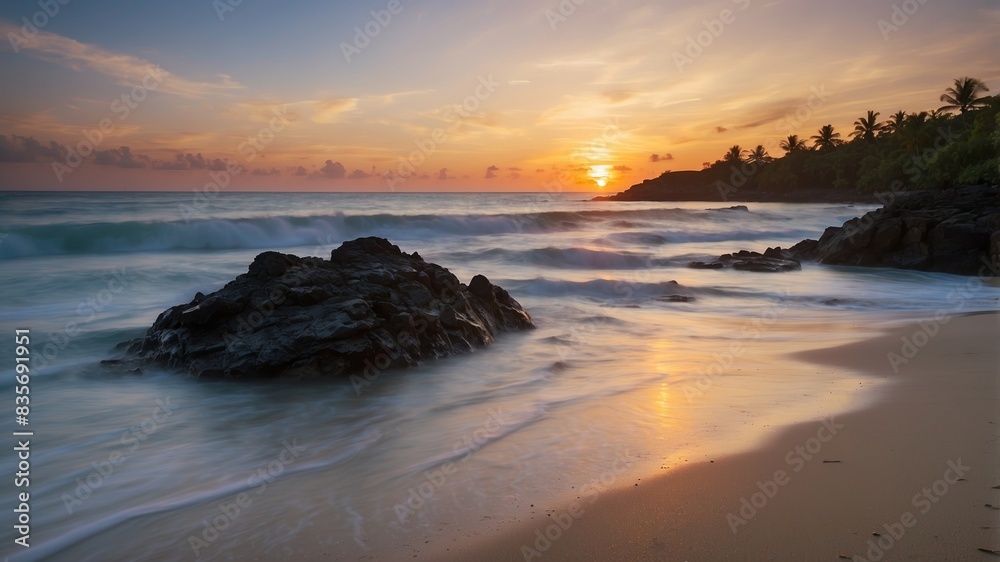 Obraz premium sunset on the beach