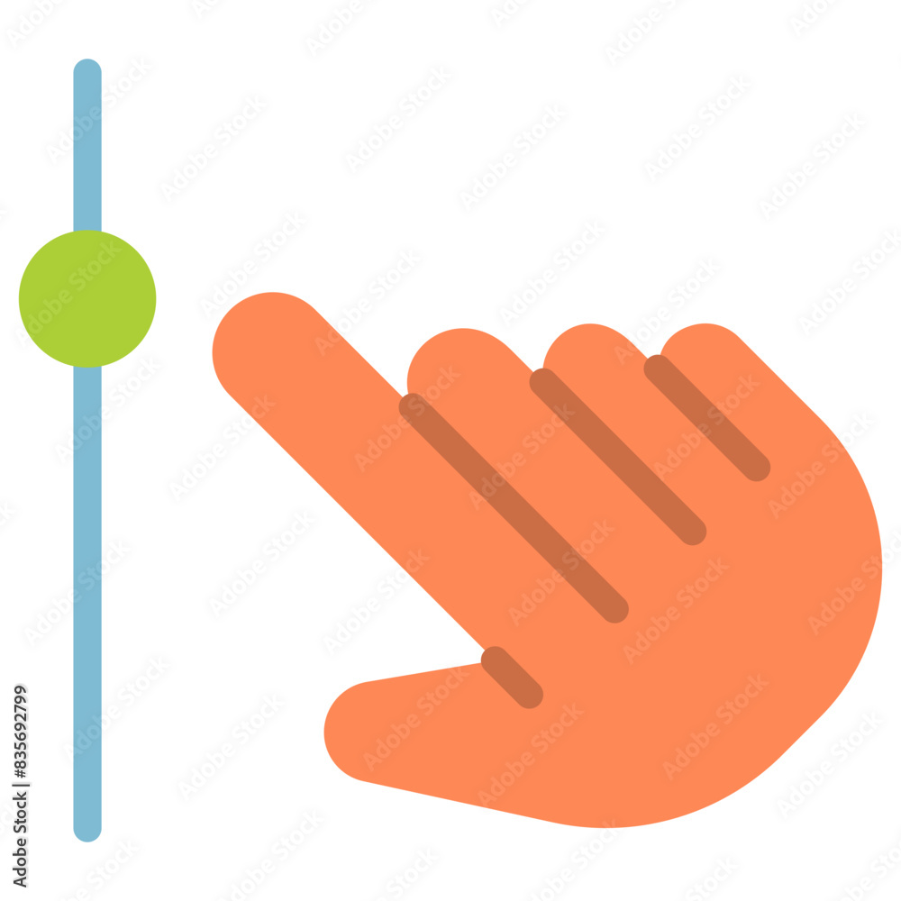 Fototapeta premium scroll flat icon