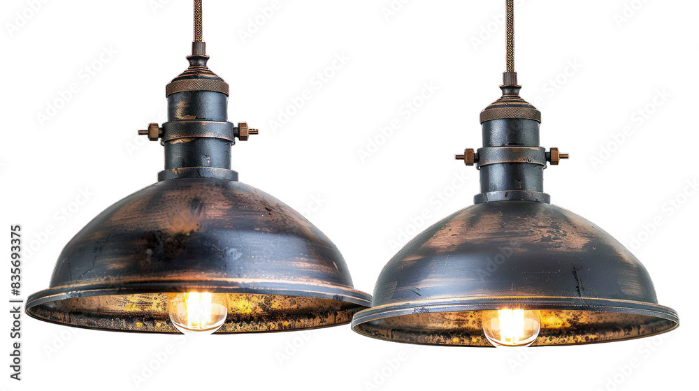 Hanging lamp isolated on a transparent background Hanging lamp isolated on a transparent background