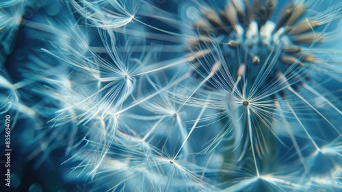 Macro close up of a dandelion with a dreamy effect