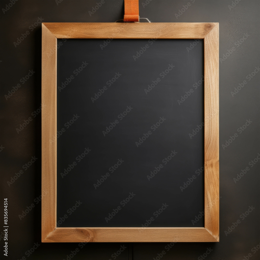 Empty Chalkboard with a Sturdy Wooden Frame and Smooth, Writable Surface Empty Chalkboard with a Sturdy Wooden Frame and Smooth, Writable Surface