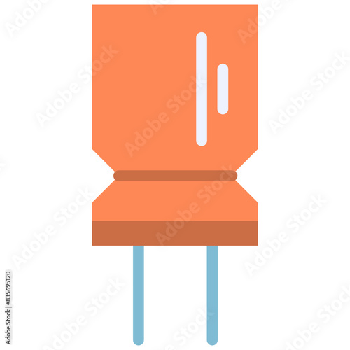 capacitor flat icon