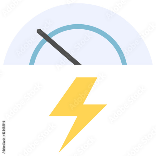 ammeter flat icon