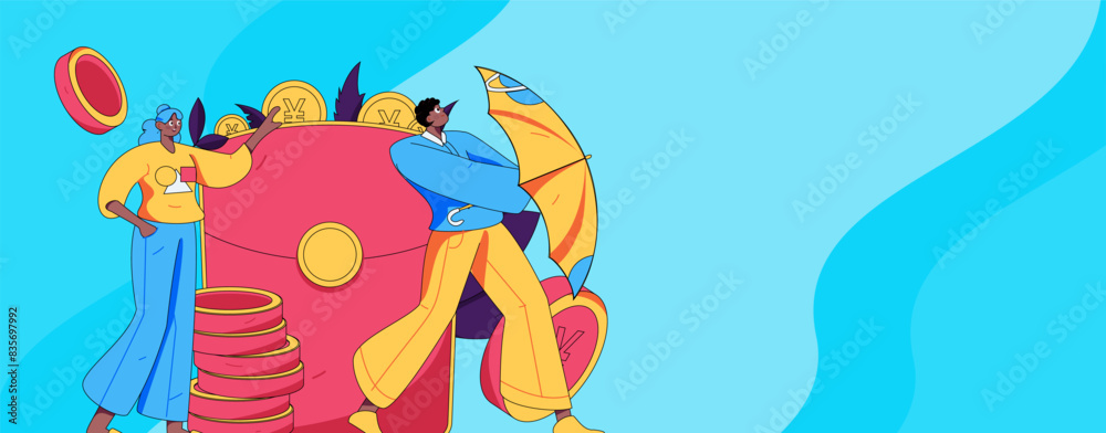 Use red envelopes to attract new customers and promote activity. Flat vector character concept illustration
Use red envelopes to attract new customers and promote activity. Flat vector character concept illustration