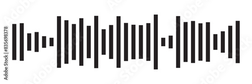 Sound waves set. Modern sound equalizer. Radio wave icons. Volume level symbols. Music frequency. Abstract digital equalizers for music app. Vector illustration in eps 10.