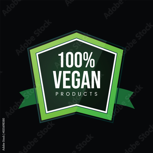 Discover 100% Vegan Purely Plant-Based vector design
