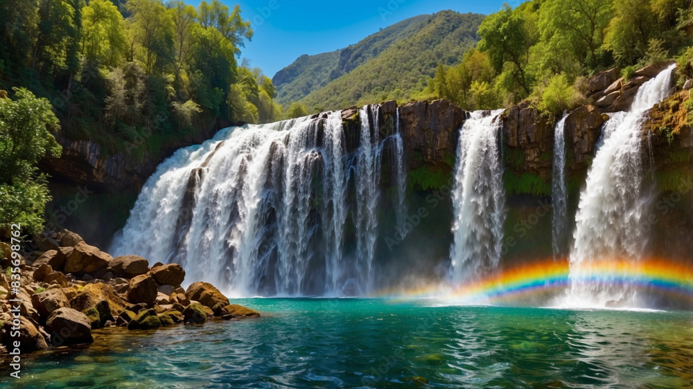 Fototapeta premium paradise waterfall landscape view