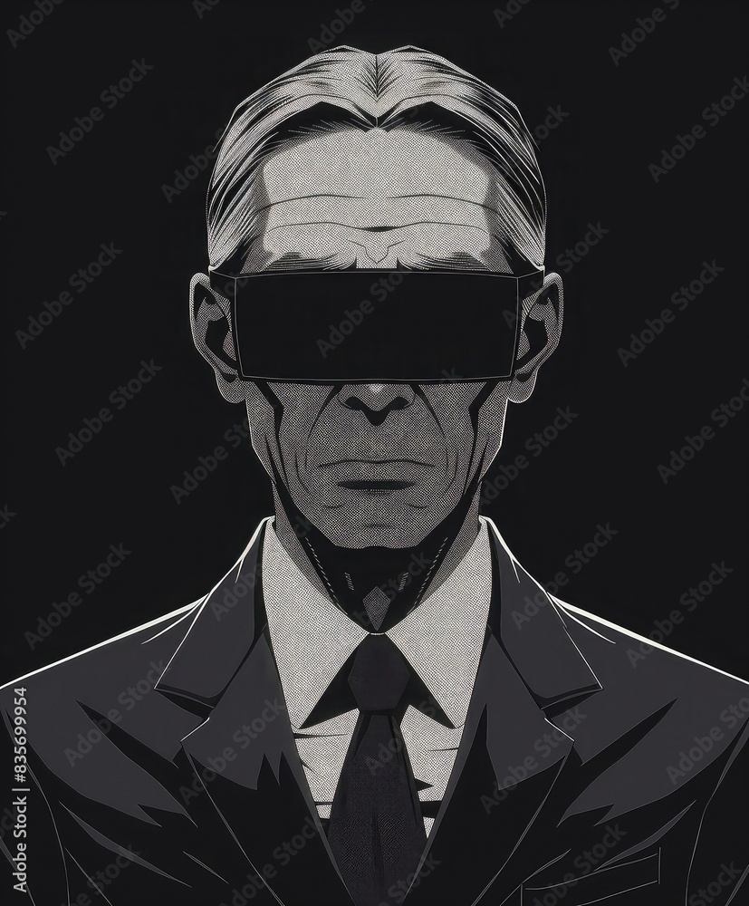 Black background of tee design illustration, clean vector lines, design idea