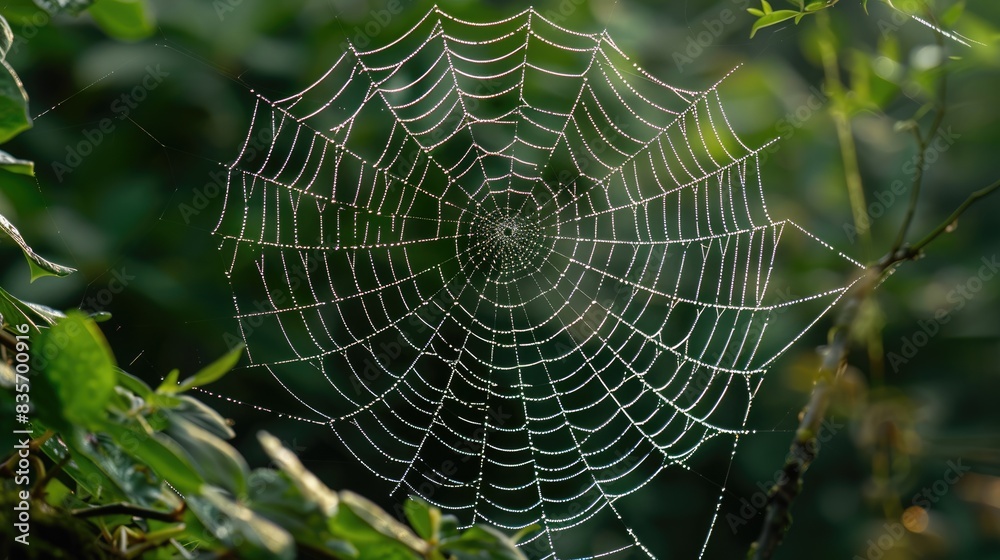 Partially Constructed Spider Web